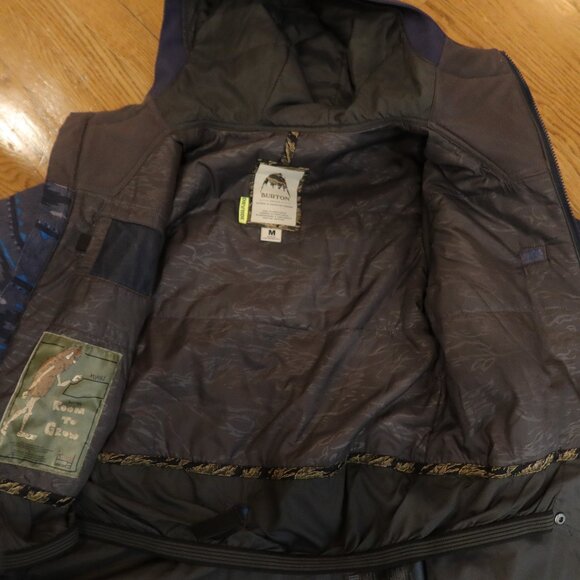 BURTON DRYRIDE jacket boys M snowboard ski blue Aztec waterproof outdoor hiking - Picture 8 of 11